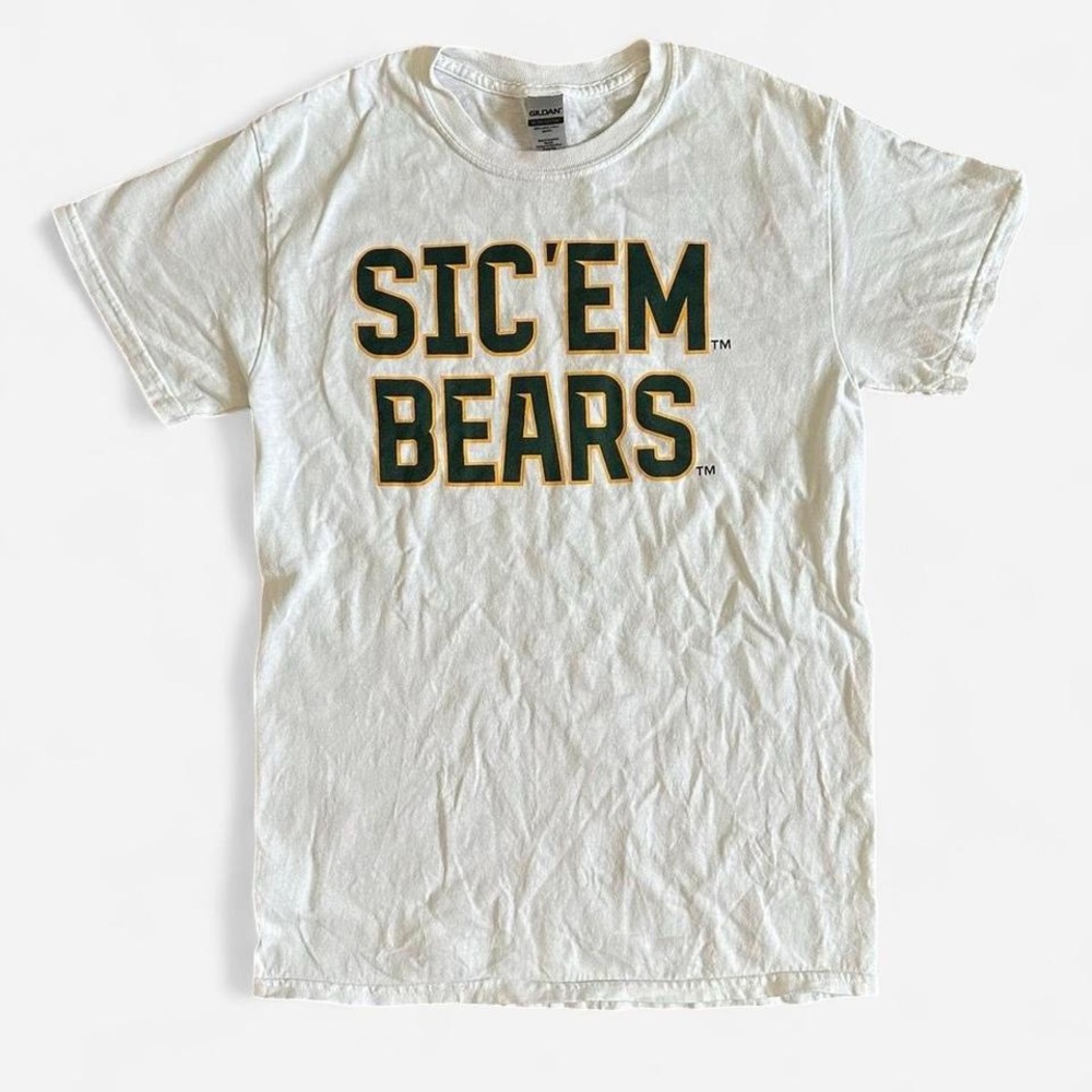 Baylor “SIC ‘EM BEARS” White Cotton T-Shirt